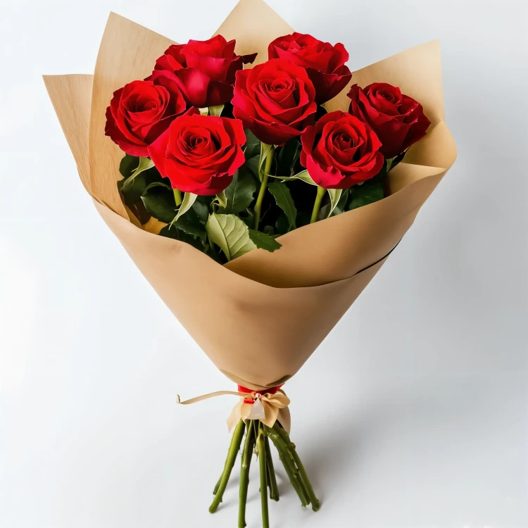 Букет 7 красных роз Рэди